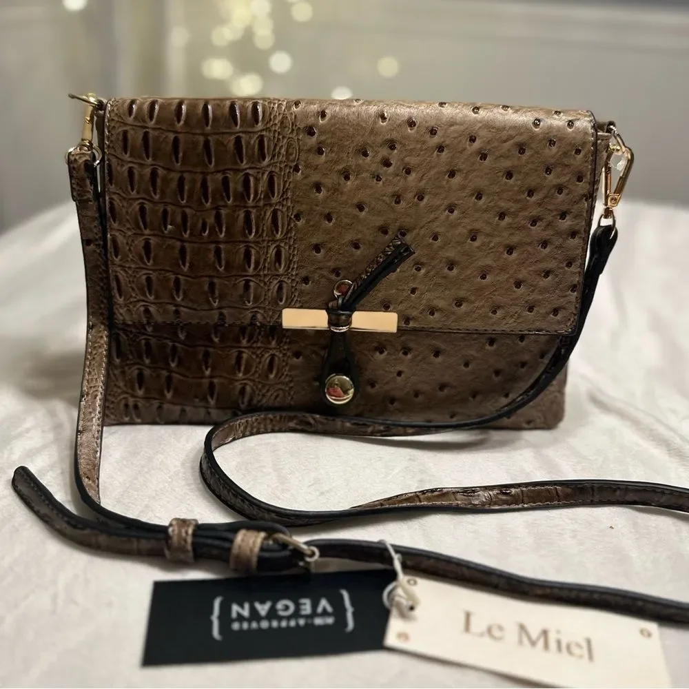 LE Miel Vegan Shoulder Bag  NWT